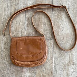 HOBO Distressed Leather Crossbody Bag
